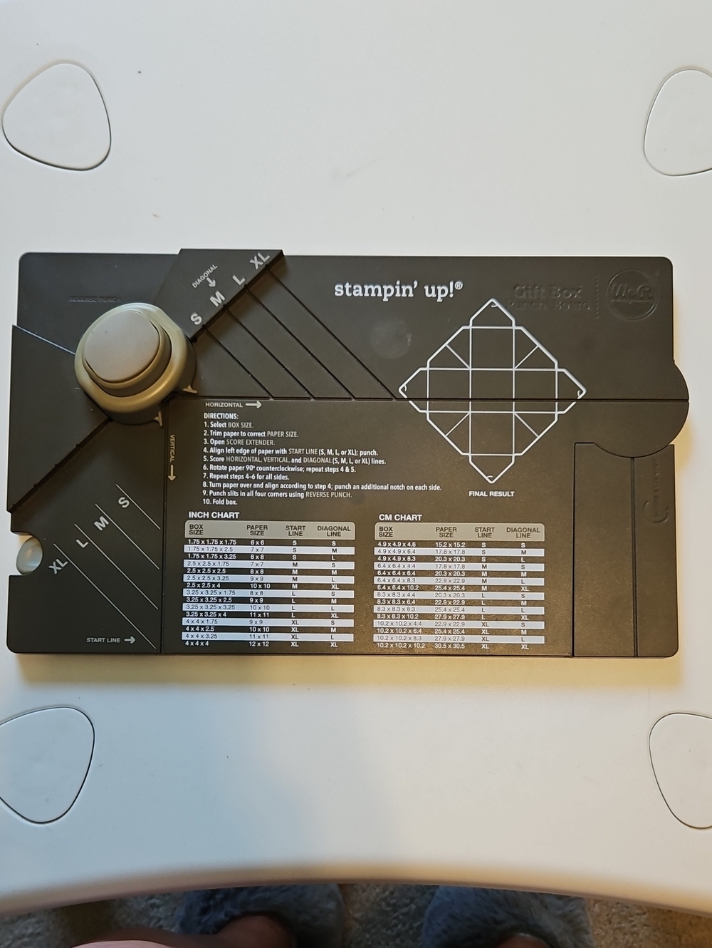 Stampin' Up! Envelope/Gift Box Punch Board - Black